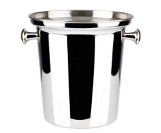 Buddy´s Bar - Weinkühler/Sektkühler, hochwertiger Flaschenkühler aus Edelstahl, innen mattiert und außen hochglanzpoliert mit massiven Knopfgriffen, extra robust mit 4 L Fassungsvermögen