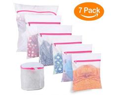 BoxLegend Wäschenetze Wäschebeutel Wäschesack für Waschmaschine 7 Stück Haltbarer Netz-Wäschebeutel mit Reißverschluss für Feinwäsche Unterwäsche Feines und Socken