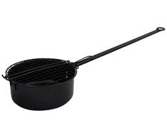 Esschert Design Popcorn-Pfanne, ca. 70 cm x 18 cm x 9,3 cm