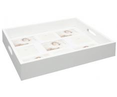 Deknudt Fototablett weiß 35x43 Holz 5x9x13 + 4x9x9 S65DC1