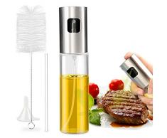 Nivlan Öl Sprayer, Ölsprüher Flasche, Trichter Öl Sprühflasche Auslöser, Ölsprüher Ölspender, Öl Sprüher Flasche mit Kochen, Salat, BBQ, Pasta, BPA-Frei und 100% Lebensmittelsicherheit, 100ML