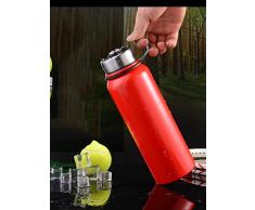 WENSISTAR mobiler Kaffeebecher，Großraumtopf, Edelstahlbecher, Outdoor-Sportbecher @ red_800ml，Edelstahl-Thermosflasche