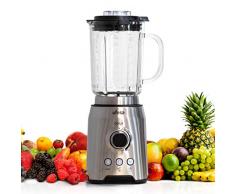 Ufesa BS4799 Standmixer 1200 W, Glaskrug mit Deckel, 1,75 l Fassungsvermögen, Geschwindigkeitsregler mit 3 Spezialfunktionen: Turbo, Eis und Smoothie, Stahlklingen, Edelstahl, 1750 milliliters, Silber