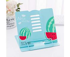 Litaotao BestStehen Buch Kochbuch-Halter einstellbare Leserastmetallleserasthalter Anti-Slip-Adjustable-Desktop Bookend,Blau