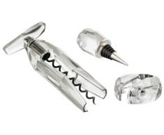 Guzzini 20640100 Weinset - Korkenzieher, Tropfenfänger, Weinkorken