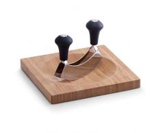 Zeller 25295 Kräuterbrett mit Wiegemesser, Bamboo, 20 x 20 x 2 cm