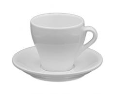 Holst Porzellan IT 004 FA2 Cappuccino-Set Italiano 0,18 l mit UTA 115, weiß, 14 x 14 x 8.5 cm, 2 Einheiten
