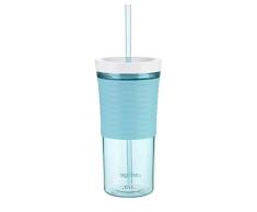 Contigo Trinkbecher Shake & Go Becher Autoclose, Plastikbecher mit Trinkhalm und Deckel, große BPA-freie Trinkflasche, ideal für Eiskaffee, Wasser, Smoothies und Shakes, 530 ml