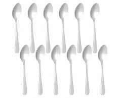 Gastro Spirit - 36-er Set Tee-Löffel/Kaffee-Löffel - Silber, 14 cm (L), Chromstahl, Spülmaschinenfest - 3 Setgrößen (12/24/36), weiteres Besteck aus der Serie Nia erhältlich