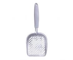 Rejoicing Freude Metall Cat TinkSky Streuschaufel Cat Pet POO Schaufel mit abgeschrägtem Rand Kit Pet Reptile Terrarium Einstreu von Scoop Kitty Katzenstreu mit abgeschrägtem Rand Mehlsieb