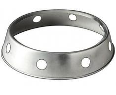 JADE TEMPLE 17065 Eisen-Ringhalterung für Wok, Eisen,silber 5 x 25.5 x 25.5 cm