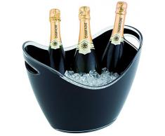 APS 36054 Polystyrol Wein / Sekt Schale mit 2 Griffen auf der Seite, 35 x 27 x 25, 5 cm, 6 ltr, 35 x 27 x 25.5 cm 3 ltr. Schwarz