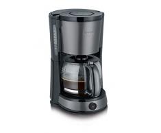 SEVERIN KA 9543 Kaffeemaschine (Für gemahlenen Filterkaffee, 10 Tassen, Inkl. Glaskanne) edelstahl/schwarz