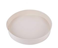 Dadeldo Home Tablett -Plain Color- rund Metall 5x31x31cm vanille