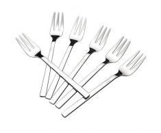 Fosly 12 Stück Kuchengabeln aus Edelstahl, Gabel Klein, Dessert Gabel