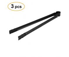 3 Stück Grill-Holzkohle Zange, Anti-hot Metall Grill Carbon Lebensmittel Clip mit Schlaufe zum Aufhängen