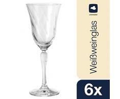 Leonardo Volterra 020764 Weißwein-Gläser Kelch mit Stiel spülmaschinengeeignete 200 ml, GlasM 80 mm, 205 X 80 X 80 mm, 6er Set