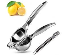 KAILH Zitronenpresse, Zink-Legierung Manuelle Saftpresse, Handpresse Entsafter, Zitruspresse für Zitrusfrucht, Hohe Festigkeit, Schweres Design, Anti-Ätzmittel und Spülmaschinenfest