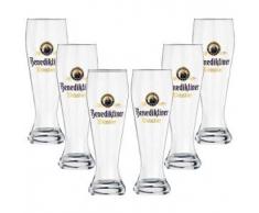 Benediktiner Weissbier Weizen Bierglas Glas Gläser Set - 6X Weissbier Gläser 0,3l geeicht