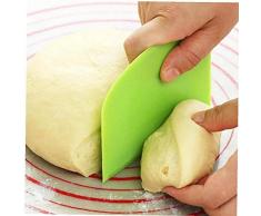 Bontand Trapezförmige Kunststoffschaber, Universalküchen Schrapper, Lebensmittel-Safe Kunststoff Teigschneider, Hartplastik