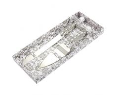 Juvale Set tortenheber Silber - edelstahlmesser Hochzeit mit diamanten, Kristalle, Band umwickelt Griff