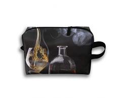Whiskyglas Reisetasche Kosmetiktasche Handy, Münzen, Kosmetiktasche, Federmäppchen, Multifunktions-Organizer Aufbewahrungstasche