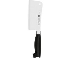 Zwilling 30095-151-0 Twin Four Star II Hackmesser, Rostfreier Spezialstahl, Zwilling Sonderschmelze, Kunststoff, Edelstahlapplikation, 150 mm, schwarz