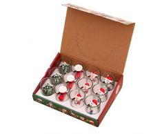 PRETYZOOM 12Pcs Weihnachten Teelichter Kerzen Weihnachtsbaum Affenstiefel Paraffin Teelichter Votiv Wachs Tasse Kerze Desktop Ornament für Weihnachten Party Liefert