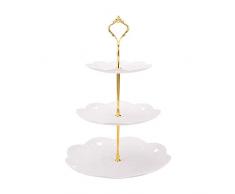 Zedela Etagere 3 Stöckig für Cupcake, Obst, Käseplatte Cupcake Dessert Ständer, Etagere bausatz Stange, Metallstab Kuchenständer, Keks Servierständer, Party Hochzeit Deko Tortenständer