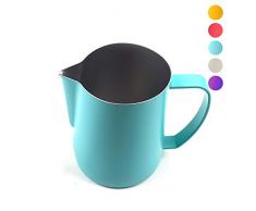 MIGHTYDUTY Milchkännchen, Edelstahl Milk Pitcher 350/600ml, Milchaufschäumer Schäumer Becher Kaffeemaschine Krug Aufschäumer Tasse für Cappuccino und Latté