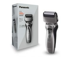 Panasonic ES-RW33-H503 Nass/Trocken-Rasierer, inklusiv Ladestation, 2-Fach-Scherkopf, Wet & Dry Silber