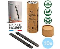 Vibratis Binchotan Bio 10 Stück | Aktivkohle Takesumi aus Bambus zur Reinigung von Wasser in Karaffe + E-Book | Trinkwasser in Flasche Dank unserer Aktivkohle