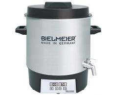BIELMEIER BHG 411.3 Einkochautomat digital 1800 W 27 Liter Edelstahl Einlegerost Zeitschaltuhr Einkochautomatik Entsafterstellung Auslaufhahn Edelstahl 3/4 Made in Germany