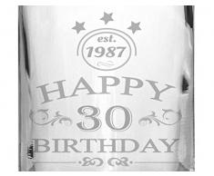 2 Edle Whiskey-Gläser mit Whiskeykaraffe 30 Jahre Gravur - Whisky-Set graviert Geschenkidee