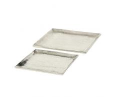 Dekoteller Teller Schale Tablett Aluminium 2er-Set