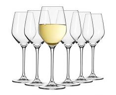 Krosno Kleine Weiß-Weingläser | Set von 6 | 200 ML | Splendour Kollektion | Perfekt für zu Hause, Restaurants und Partys | Spülmaschinenfest und Mikrowellengeeignet