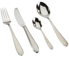 Silit Tender Besteck-Set 24-teilig für 6 Personen Menuelöffel Menuegabel Menuemesser Kaffeelöffel Edelstahl rostfrei teilmattiert