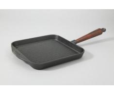 Skeppshult 25 x 25 cm Grillpfanne aus Gusseisen mit Holzgriff - Made in Sweden