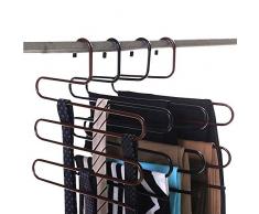 4 Stück Raumspartrockner Kleidung, S-Type MEHRZWECK-platzsparende Rack, Edelstahl Kleiderbügel für Hosen-Schal Krawatte