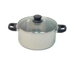 Axentia 221003 Bratentopf Elsass Edelstahl, 24 cm, 4.6 L