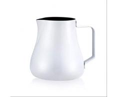 GFHTH Milchkanne Milchaufschäumkanne Espresso Krug Barista Craft Edelstahl Kaffee Latte Milchaufschäumkanne Kitchen Home 600Ml Weiß