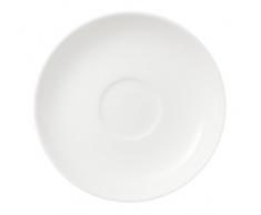 Villeroy & Boch Twist White Mokka-/Espresso-Untertasse, 12 cm, Premium Porzellan, Weiß
