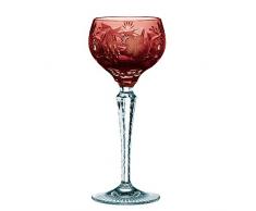 Spiegelau & Nachtmann, Weinglas mit Schliffdekoration, Kristallglas, 230 ml, Traube, 0035952-0, Kufperrubin, Dunkelrot
