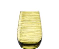 Stölzle Lausitz Twister Becher in oliv, 465 ml, 6er Set Gläser, spülmaschinenfest, bunte Trinkbecher, hochwertige Qualität