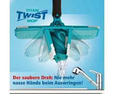 Titan Twist Mop - Bekannt aus dem TV - Der innovative Wischmopp - Auswringen ohne nasse Hände - Genial einfacher Wischmop