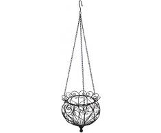Hängekorb Metall antikbraun rund D 29 cm Blumenampel Dekokorb Obstkorb