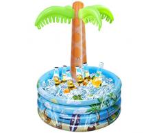 iBaseToy Palme aufblasbar mit Getränkekühler, Aufblasbare Palme mit Kühler, Wein- & Sektkühler bierkühler, Outdoor-Picknick und Grillparty für Erwachsene und Kinder 120 x 90cm