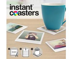 MUSTARD - Instant Coasters For Your Photos I Foto Untersetzer aus Glas I Dekoration I Foto Untersetzer für Gläser I besondere Geschenkidee I lustige Tischuntersetzer I Glas/Transparent - 4er-Set