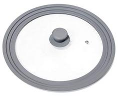 Oishii Lidmaster Universal Glasdeckel als Pfannendeckel oder Topfdeckel - passend für Töpfe mit Ø 28, 30 und 32 cm