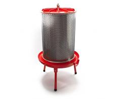 Wiltec Edelstahl Hydropresse mit 20 Liter Korbinhalt, Wasserdruckpresse mit 3 bar zum Pressen von Obst